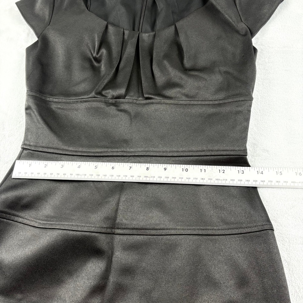 London Times Black Dress Women's 4 Cap Sleeve Career Cocktail Party Minimalist - Picture 9 of 13